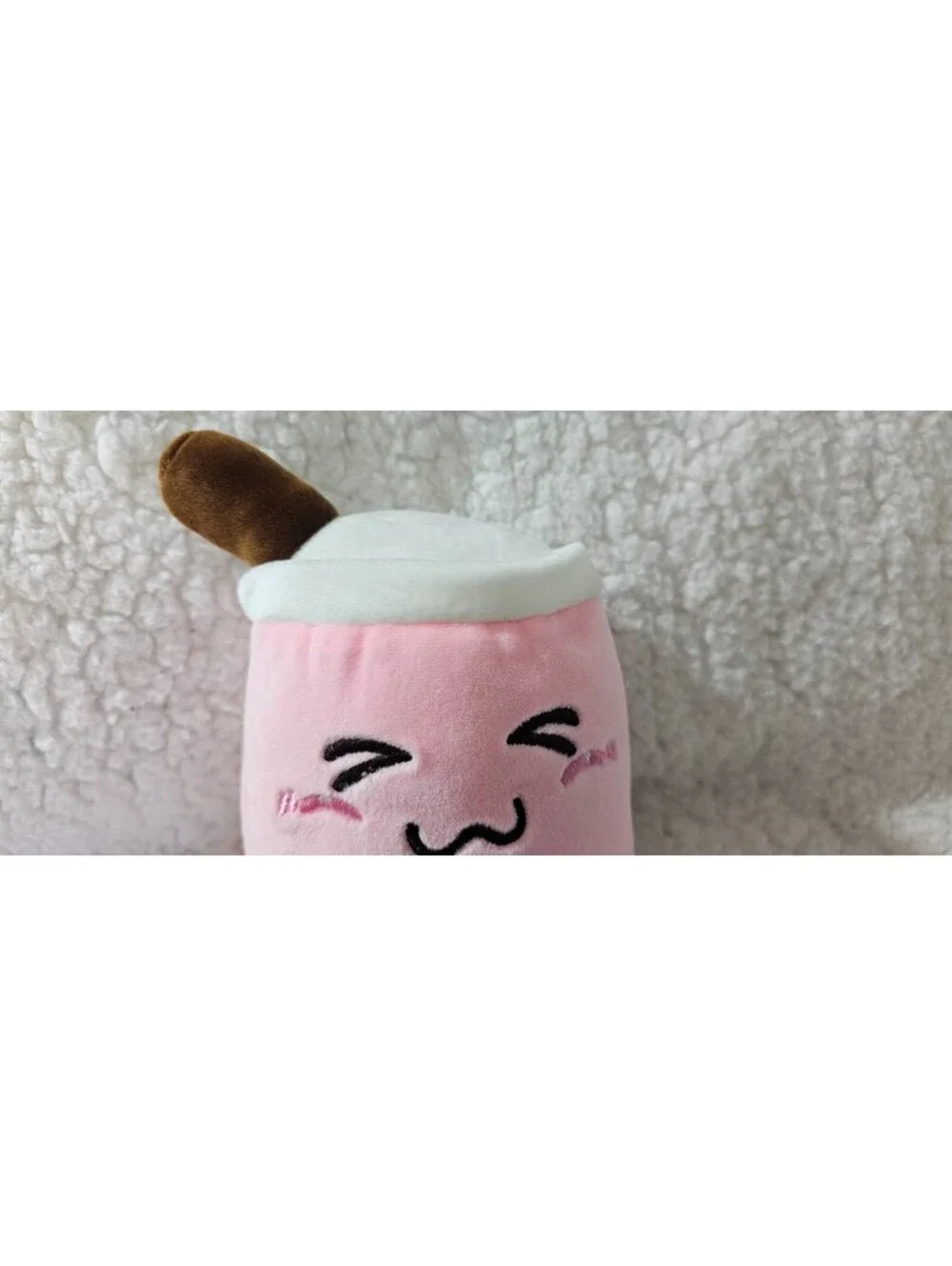 New World Plush Boba Bubble Tea Straw Drink Toy Stuffed Animal 7.5
